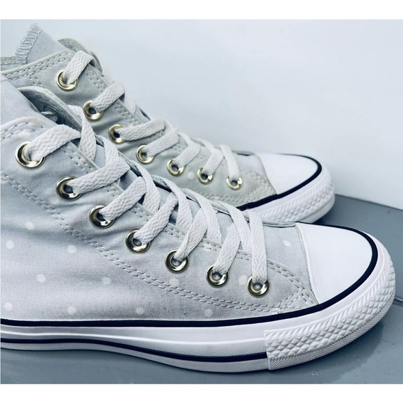 Converse 562036F Womens CTAS High Top Sneakers Polka Dot Pure Platinum Sz 5M EXC - Picture 10 of 15